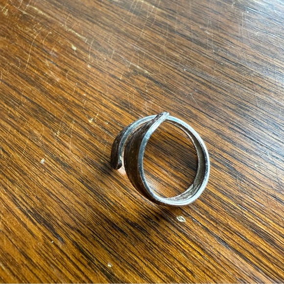 Oneida Korea Silverplate Spoon Band Wrap Ring - Picture 2 of 4